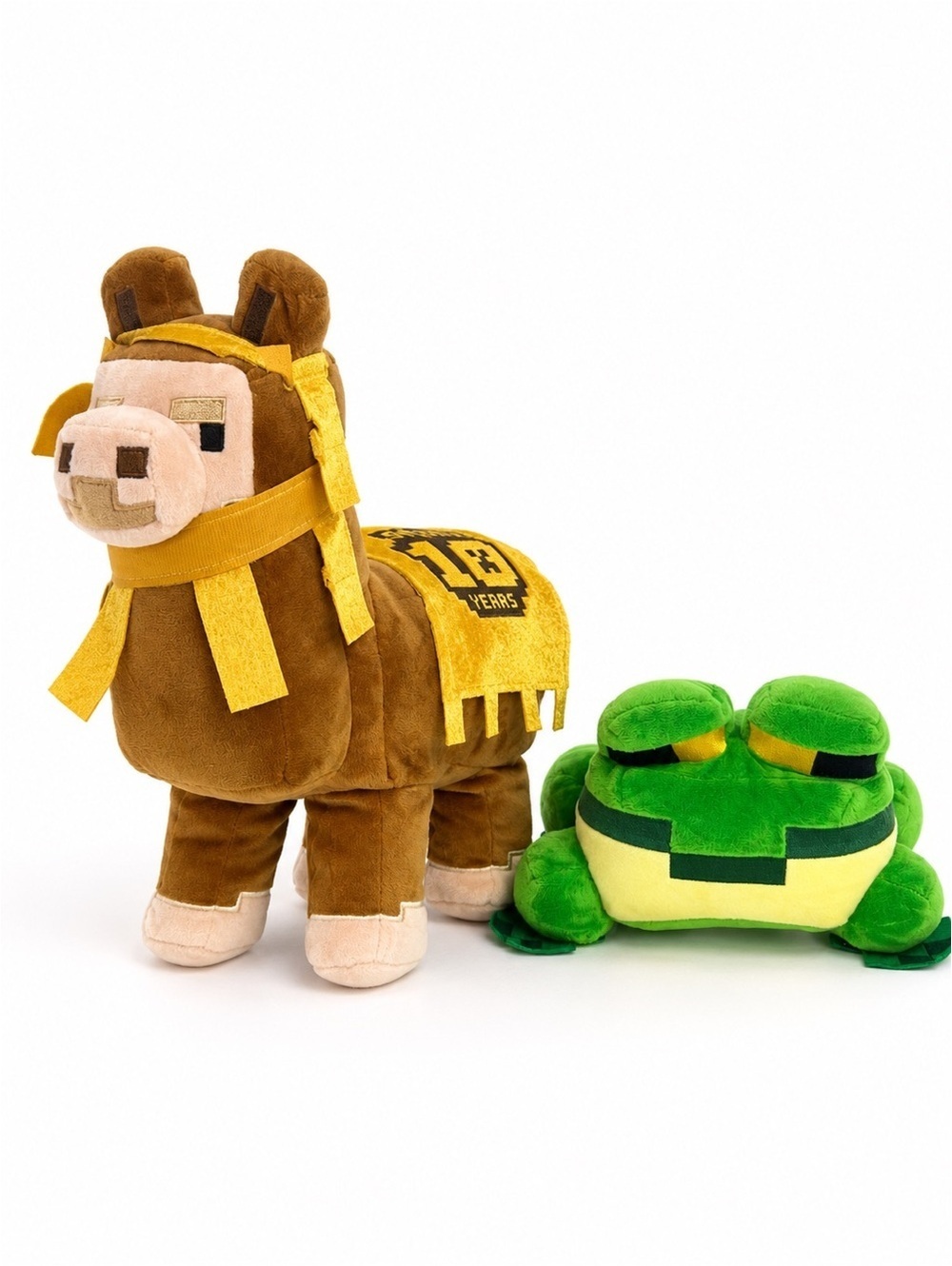 Minecraft 10 Year Anniversary Llama & Frog Plush Bundle Mojang Stuffed Toys